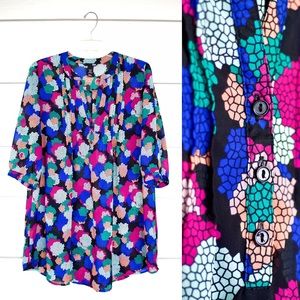 Geometric Patterned Sheer Blouse